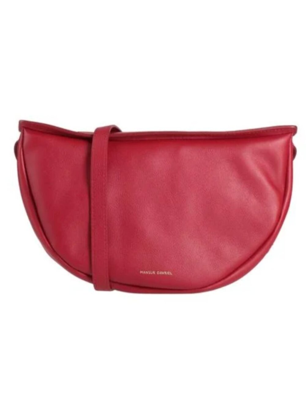 Mansur Gavriel Moon Sling Crescent Crossbody Bag Red Flamma Zippered Everyday